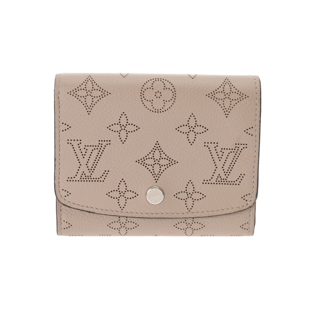Louis Vuitton Mahina Portefeuille Wallet Iris Galle Leather Tri fold